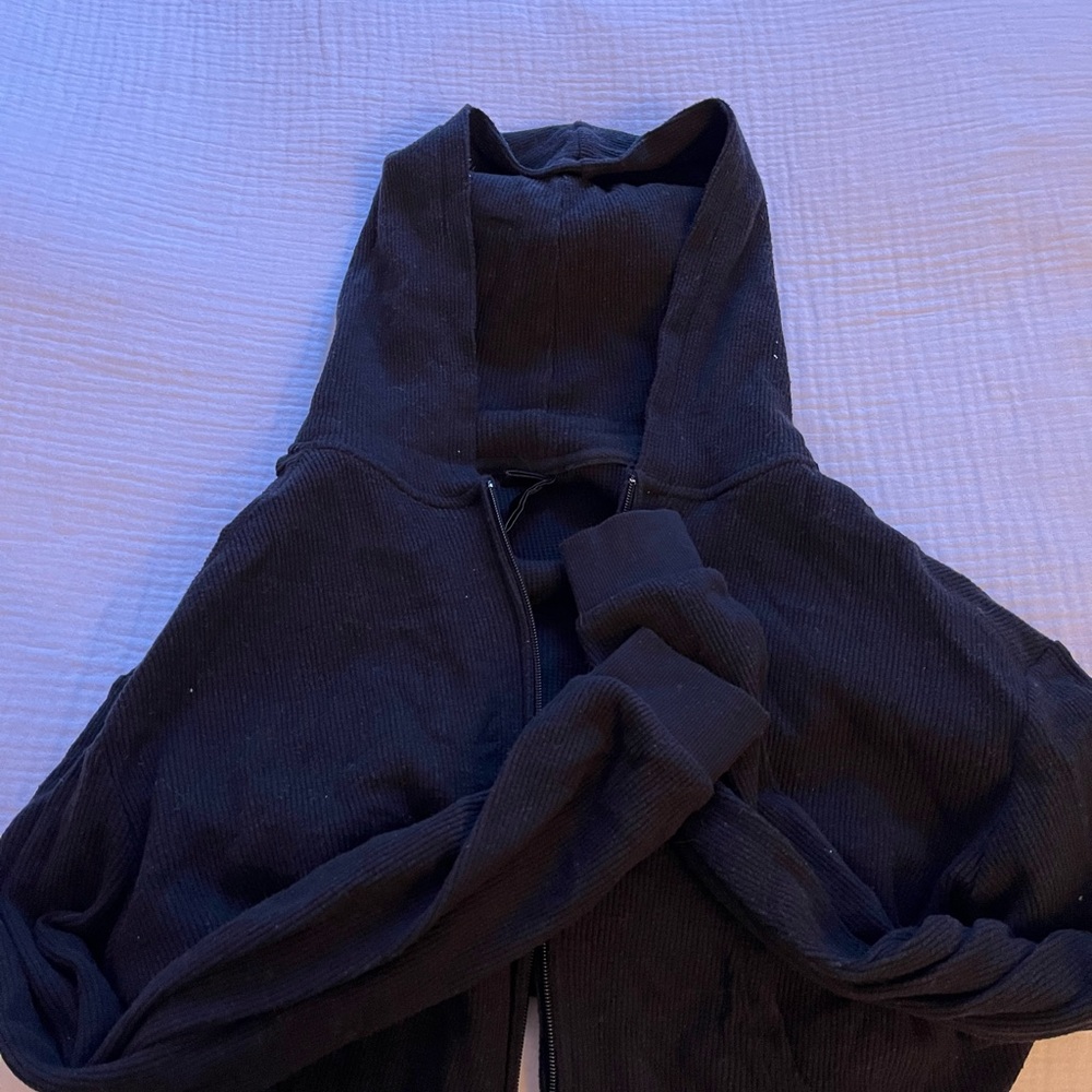 Skims waffle cropped hoodie